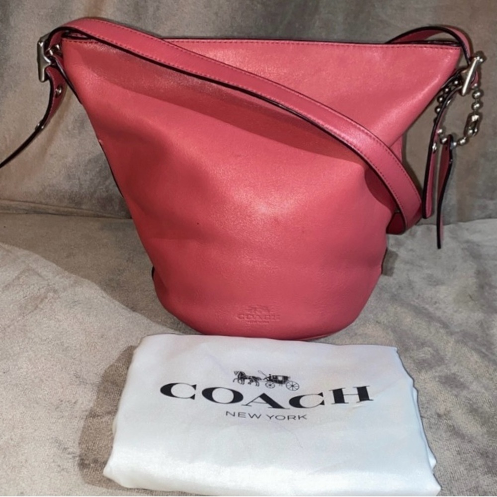 COACH Bleecker Sport Mini Duffle Crossbody Shoulder Bag Loganberry 32281